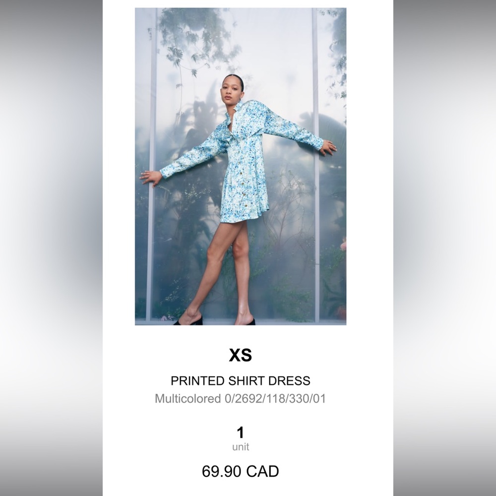Zara silky lightweight dress. Perfect condition, worn twice